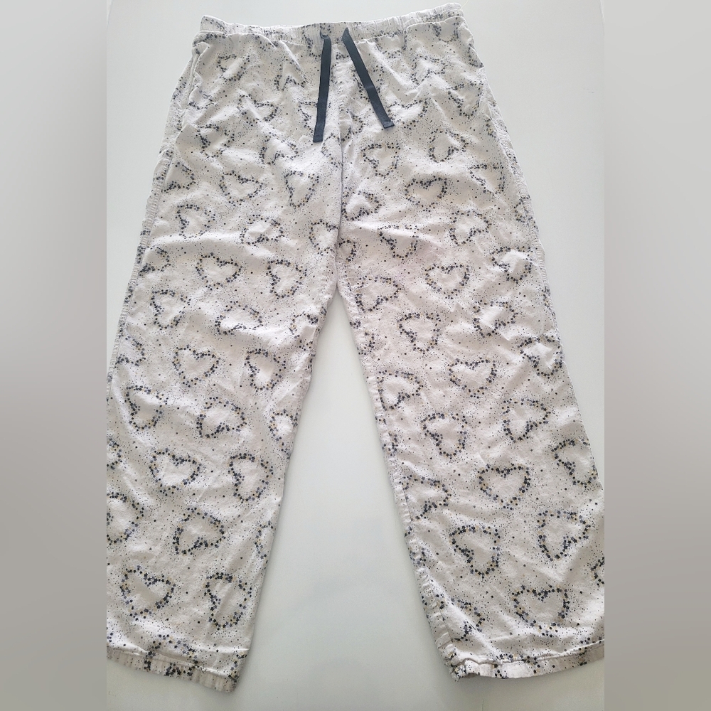 Victoria's Secret Speckled Hearts Flannel Cotton/Modal Pajamas Pants Large - Picture 3 of 16